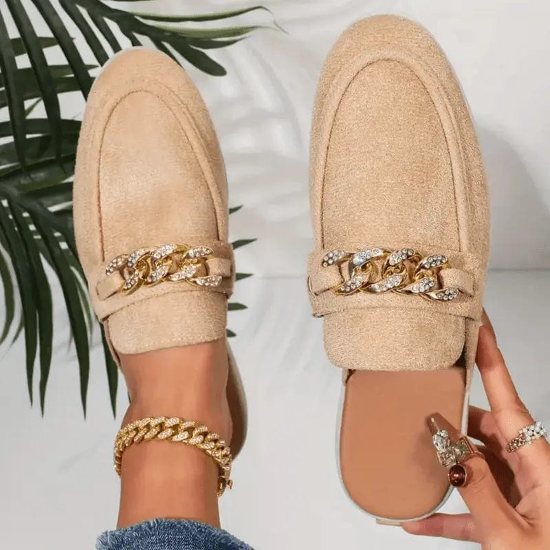 Mason | Mocassins beige d'été pour femmes - mocassins d'été à slip-on MAX FOR ME