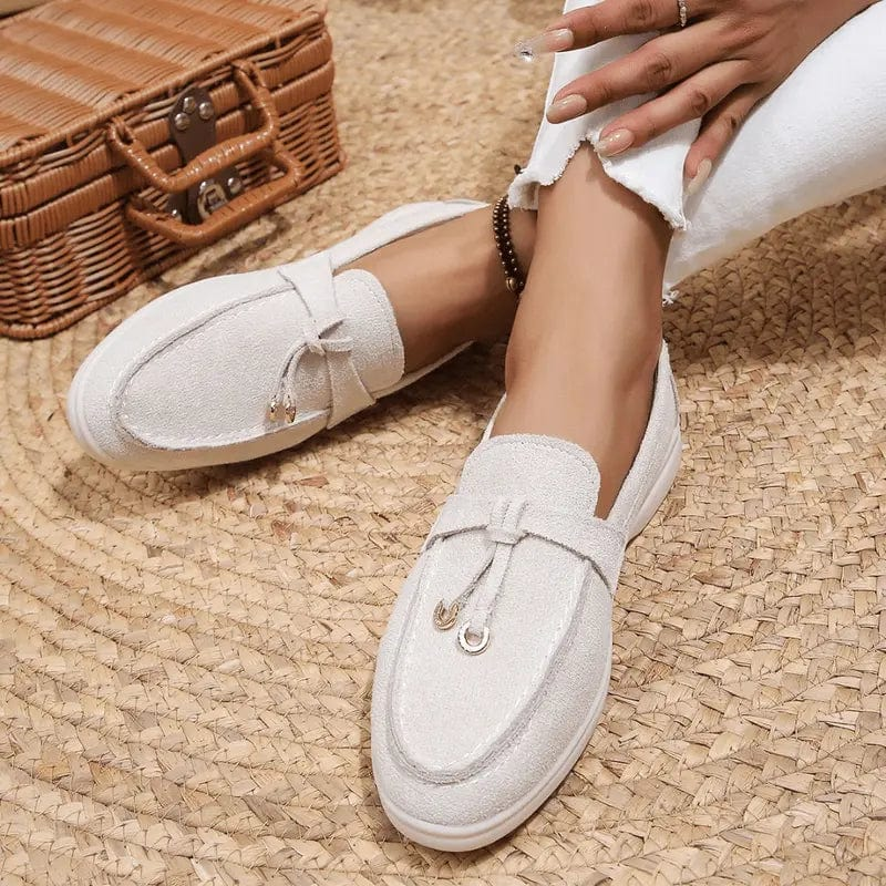 Mocassins blancs décontractés femme: simplicité et style en bord de mer Blanc / 36 MAX FOR ME