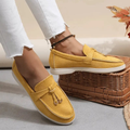 Mocassins blancs décontractés femme: simplicité et style en bord de mer Jaune clair / 36 MAX FOR ME