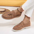 Mocassins blancs décontractés femme: simplicité et style en bord de mer Marron / 36 MAX FOR ME