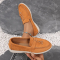 Mocassins blancs décontractés femme: simplicité et style en bord de mer Orange / 36 MAX FOR ME