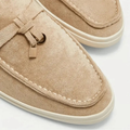Mocassins Femme en Daim Beige – Marche d'Été Décontractée et Élégante MAX FOR ME