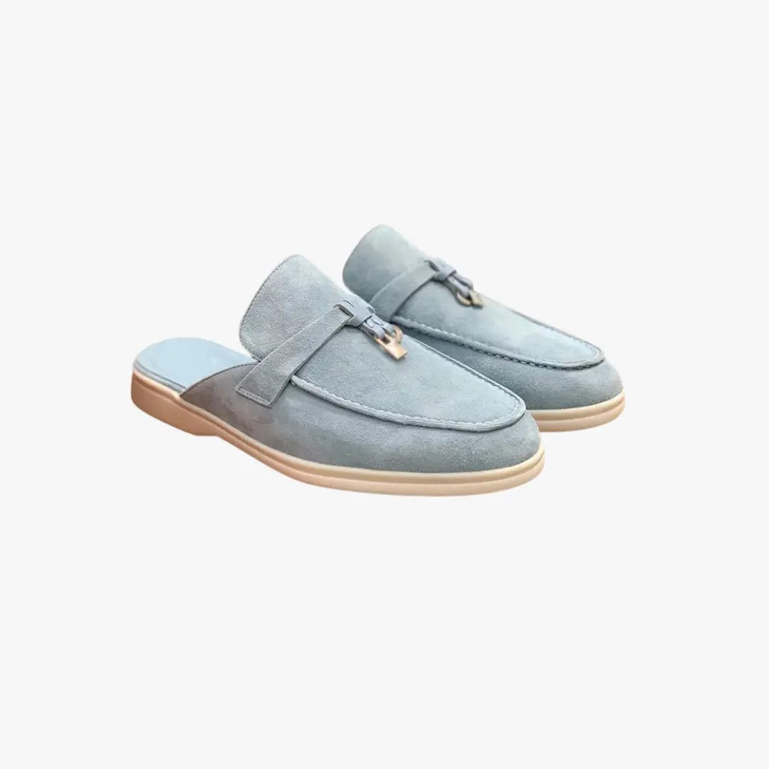 Mocassins Femme Été à Enfiler – Suédine et Silhouette Décontractée Bleu clair / 36 MAX FOR ME