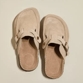 Mules à boucle suédé - Confort décontracté sophistiqué - MAX FOR ME Beige / 35 MAX for ME