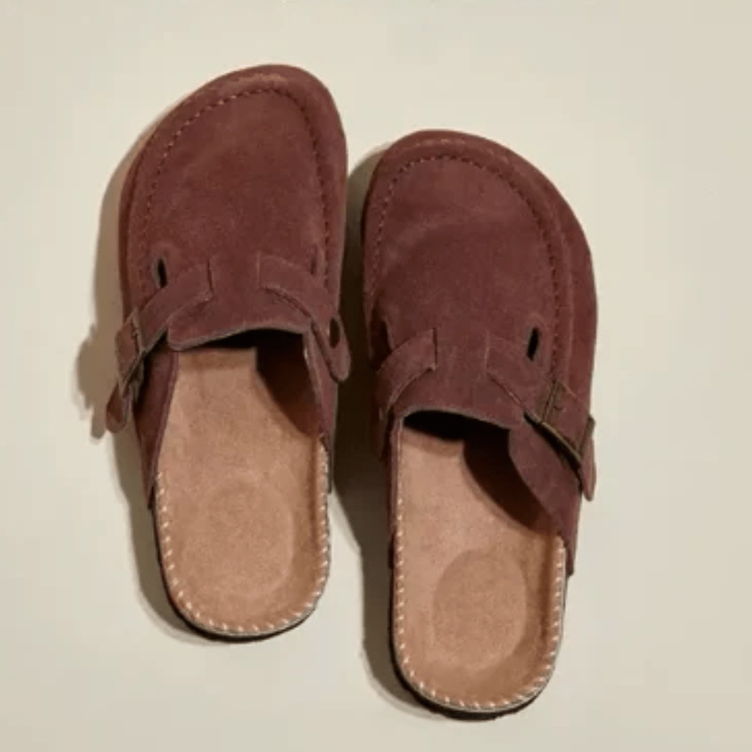 Mules à boucle suédé - Confort décontracté sophistiqué - MAX FOR ME Marron Chocolat / 35 MAX for ME