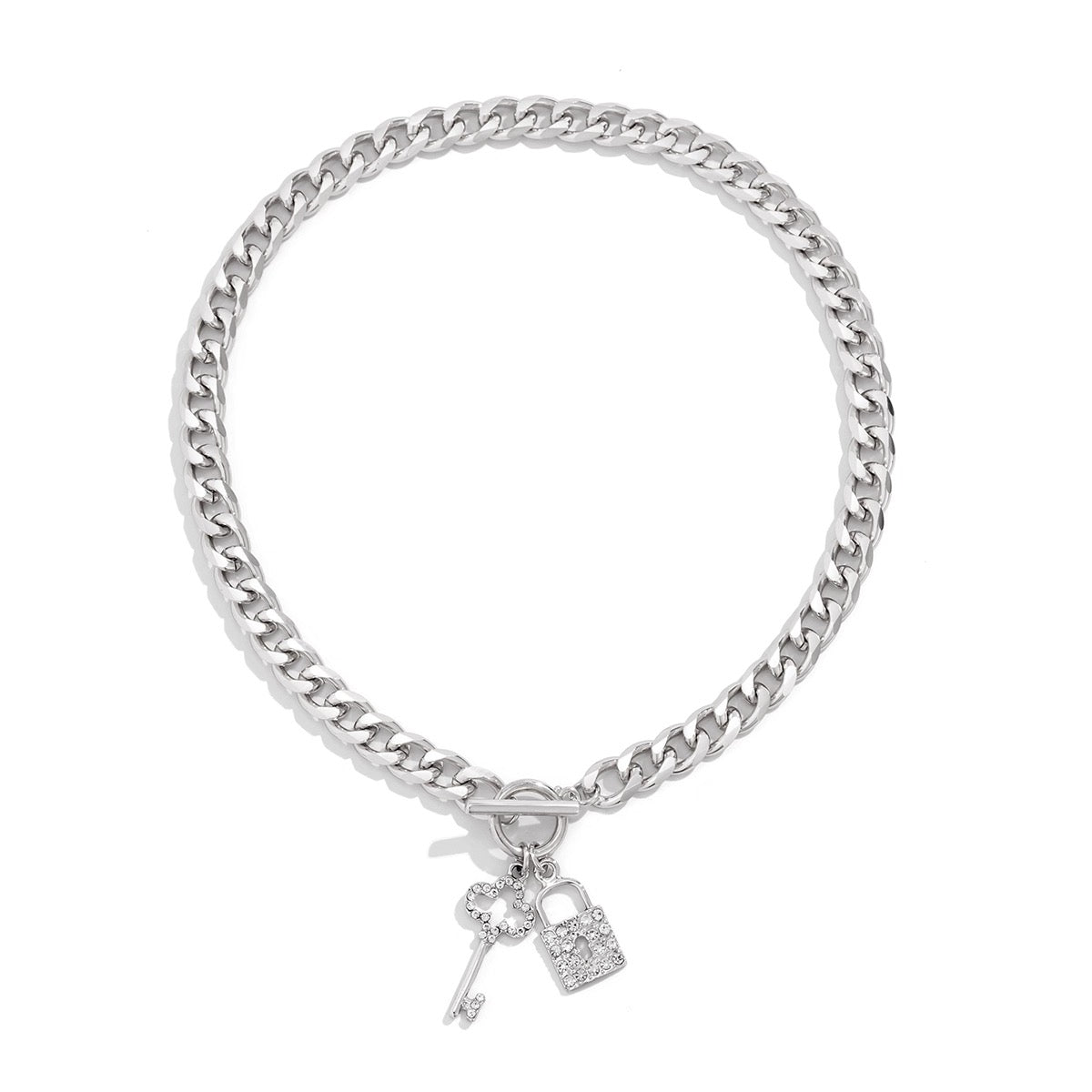 Ensemble collier bracelet clé cadenas femme lifestyle déclaration amour MAX FOR ME