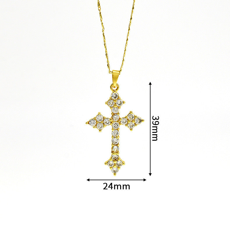 Collier croix strassée soirée élégante Max for Me
