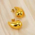Boucles d'oreilles goutte métal sculpté Max for Me design organique finitions premium