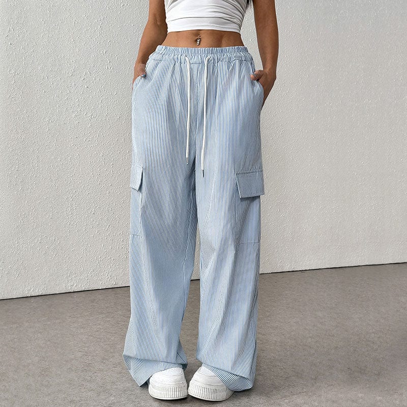 Pantalon cargo à rayures - style et confort sans effort - MAX FOR ME MAX FOR ME