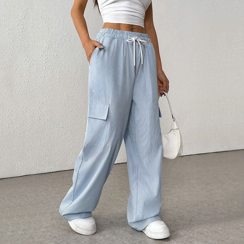 Pantalon cargo à rayures - style et confort sans effort - MAX FOR ME MAX FOR ME