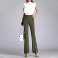 Pantalon évasé à fente avant - une silhouette moderne et élancée - MAX FOR ME MAX FOR ME