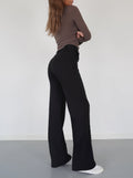 Pantalon évasé stretch taille haute - une silhouette de rêve - MAX FOR ME MAX FOR ME