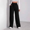 Pantalon large en molleton - confort et style décontracté - MAX FOR ME Noir / S MAX FOR ME