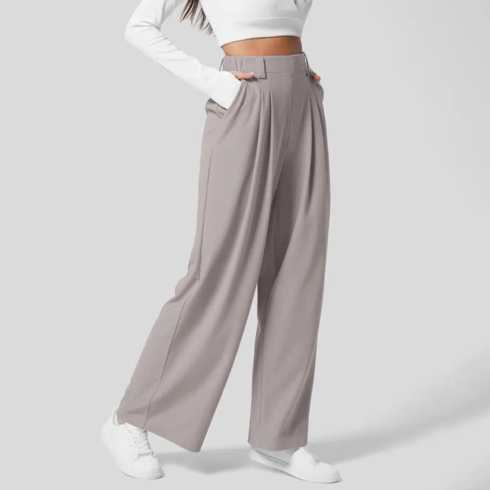 Pantalon large plissé à taille haute - une allure chic et intemporelle - MAX FOR ME MAX FOR ME