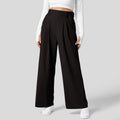 Pantalon large plissé à taille haute - une allure chic et intemporelle - MAX FOR ME Noir / S MAX FOR ME