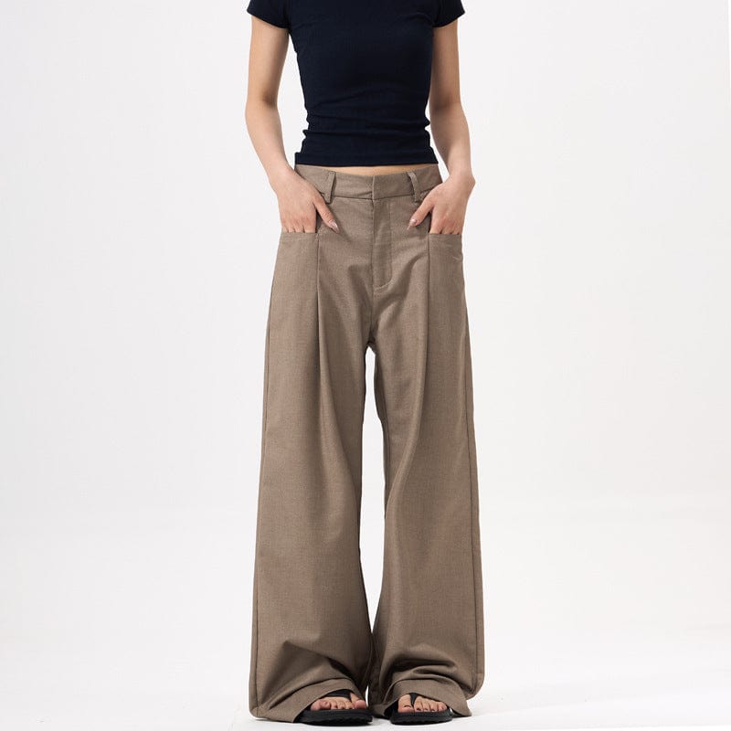 Pantalon large plissé à taille haute - une allure chic et moderne - MAX FOR ME MAX FOR ME