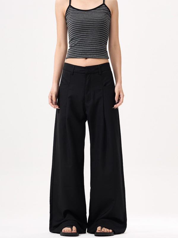 Pantalon large plissé à taille haute - une allure chic et moderne - MAX FOR ME MAX FOR ME
