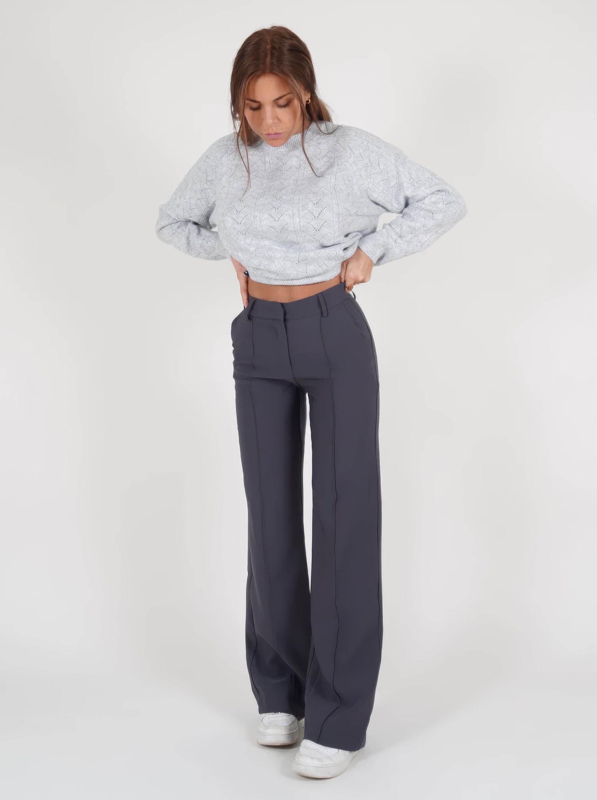 Pantalon large pour femme - Taille haute - Coupe ajustée - Élégant et confortable MAX FOR ME