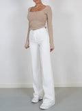 Pantalon large pour femme - Taille haute - Coupe ajustée - Élégant et confortable MAX FOR ME