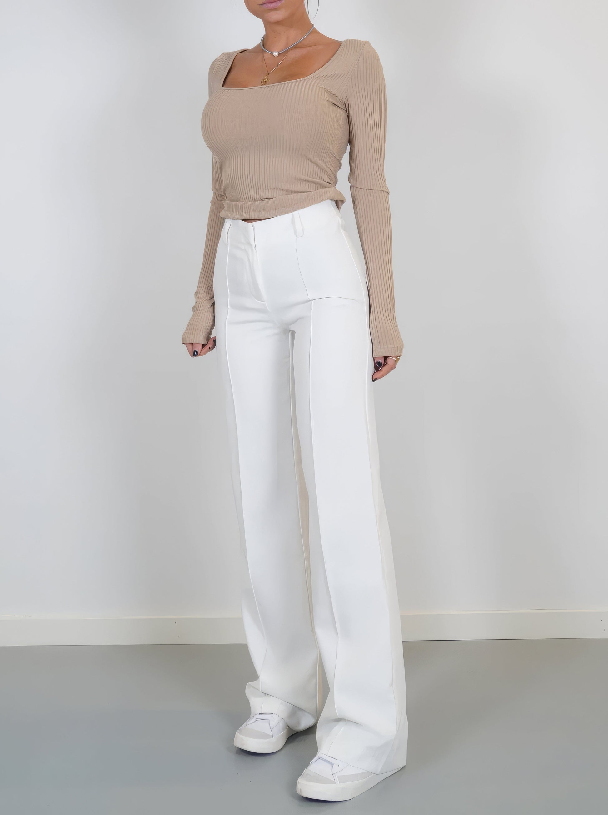 Pantalon large pour femme - Taille haute - Coupe ajustée - Élégant et confortable MAX FOR ME