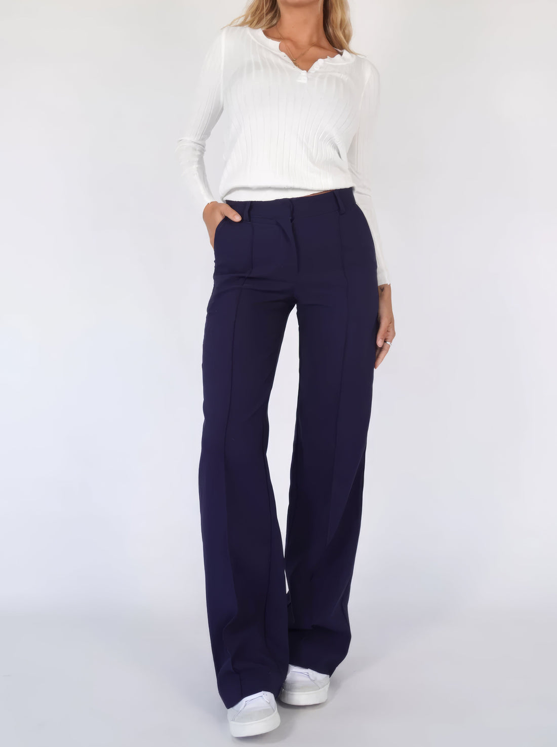 Pantalon large pour femme - Taille haute - Coupe ajustée - Élégant et confortable MAX FOR ME