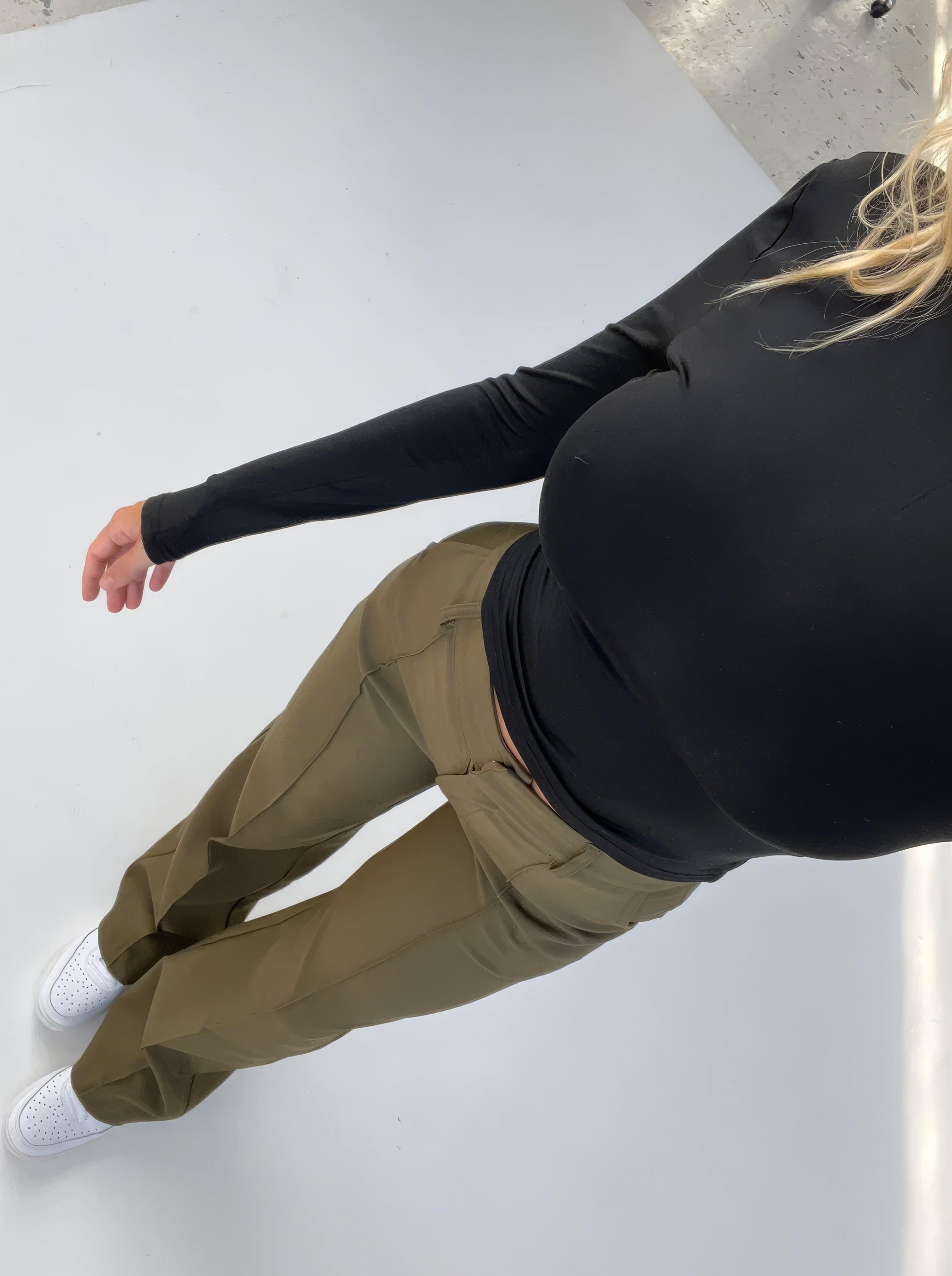 Pantalon large taille haute femme coupe ajustée longueur complète élégant polyvalent - MAX FOR ME MAX FOR ME