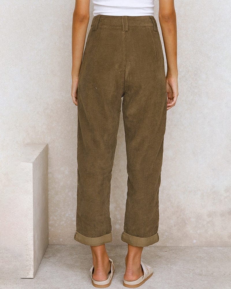 Pantalon plissé en velours côtelé - un style chic et intemporel - MAX FOR ME MAX FOR ME