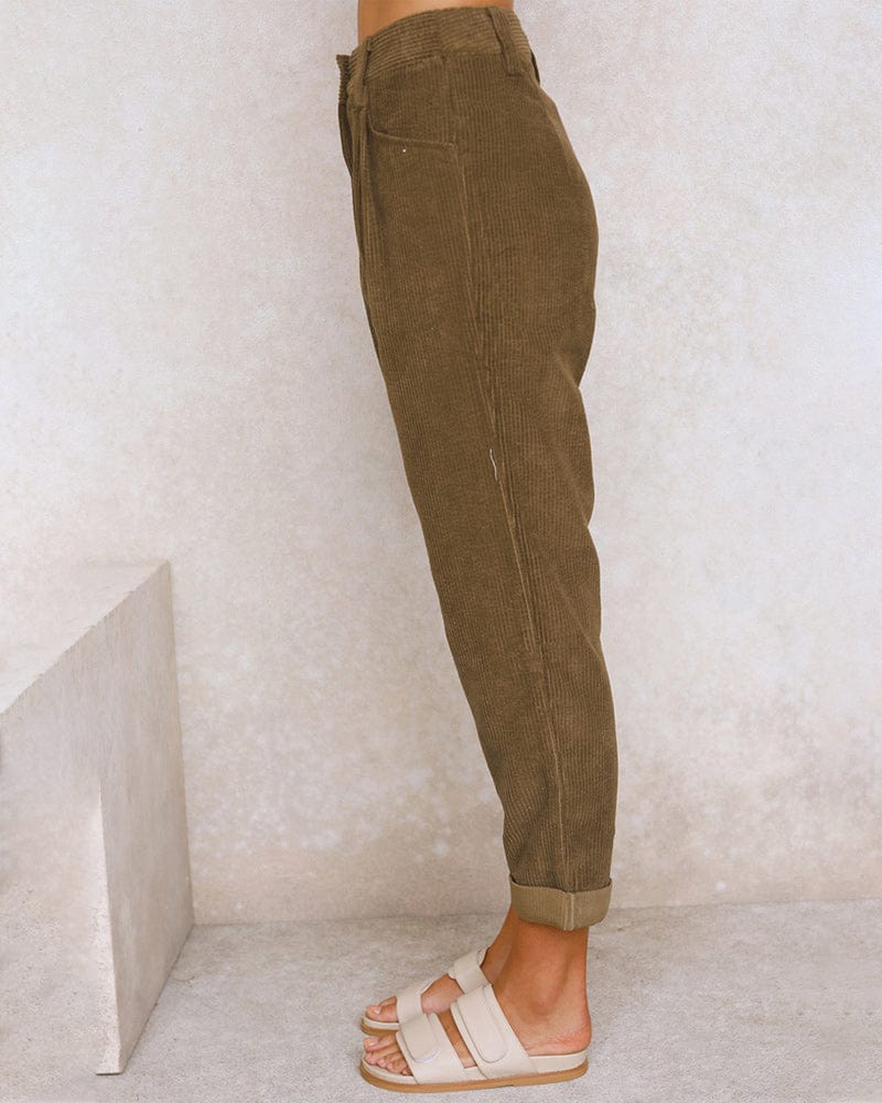 Pantalon plissé en velours côtelé - un style chic et intemporel - MAX FOR ME MAX FOR ME