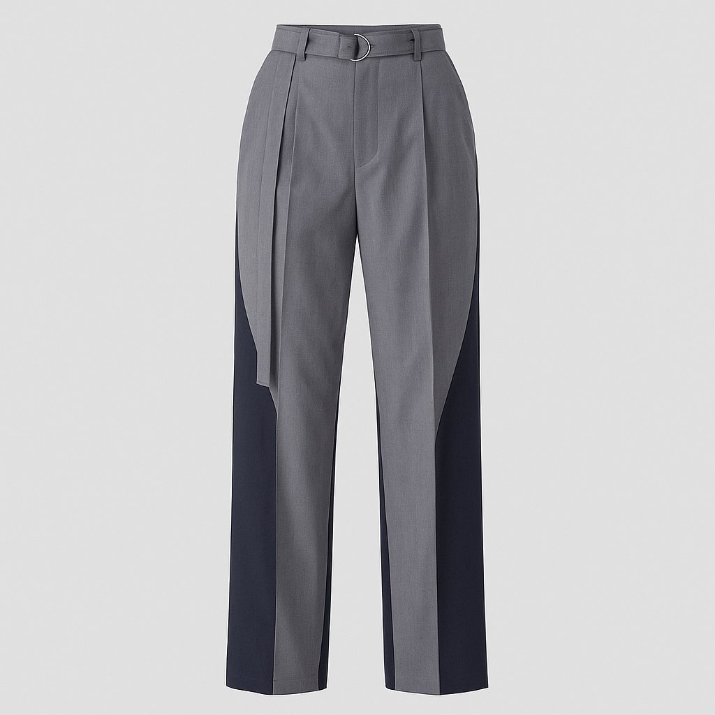 Pantalon tailleur bicolore - une silhouette affinée et moderne - MAX FOR ME MAX FOR ME