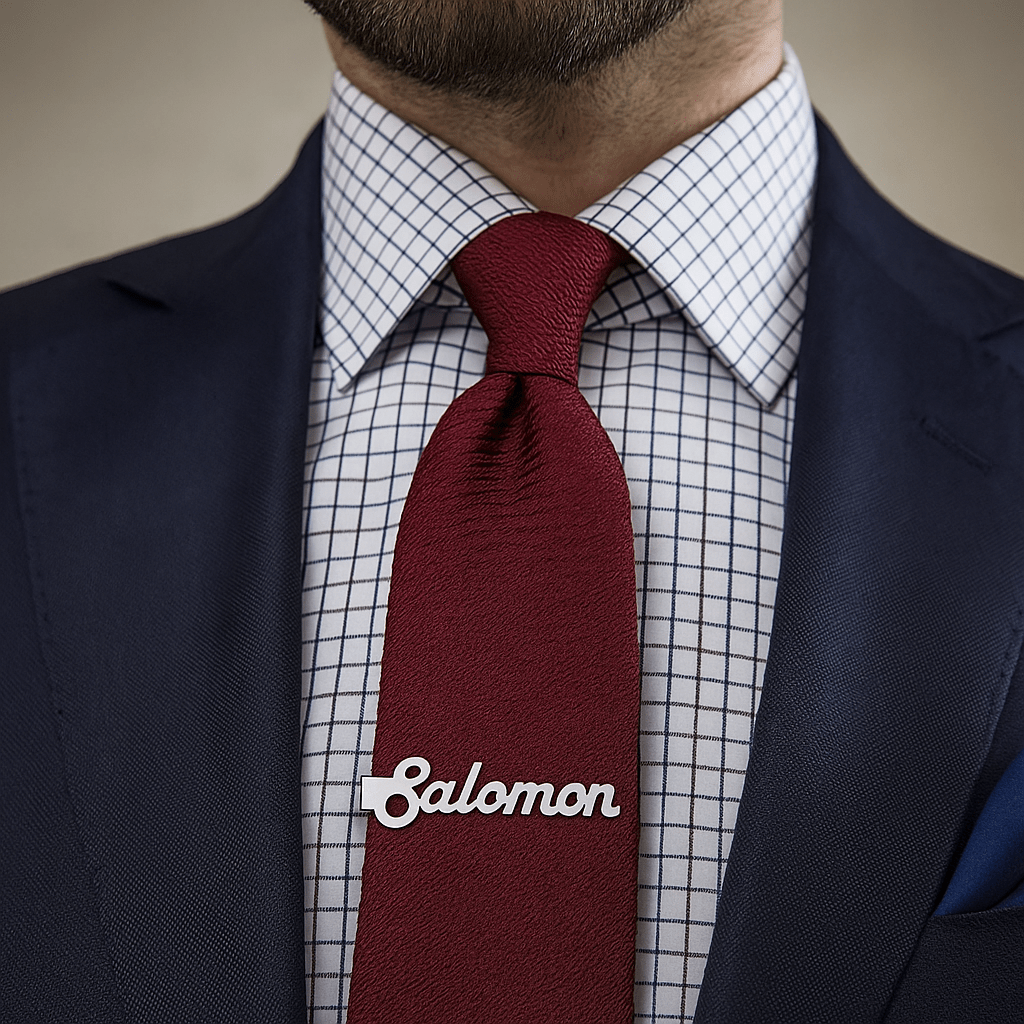 Pince à cravate personnalisée avec prénom – Élégance sur-mesure MAX for ME