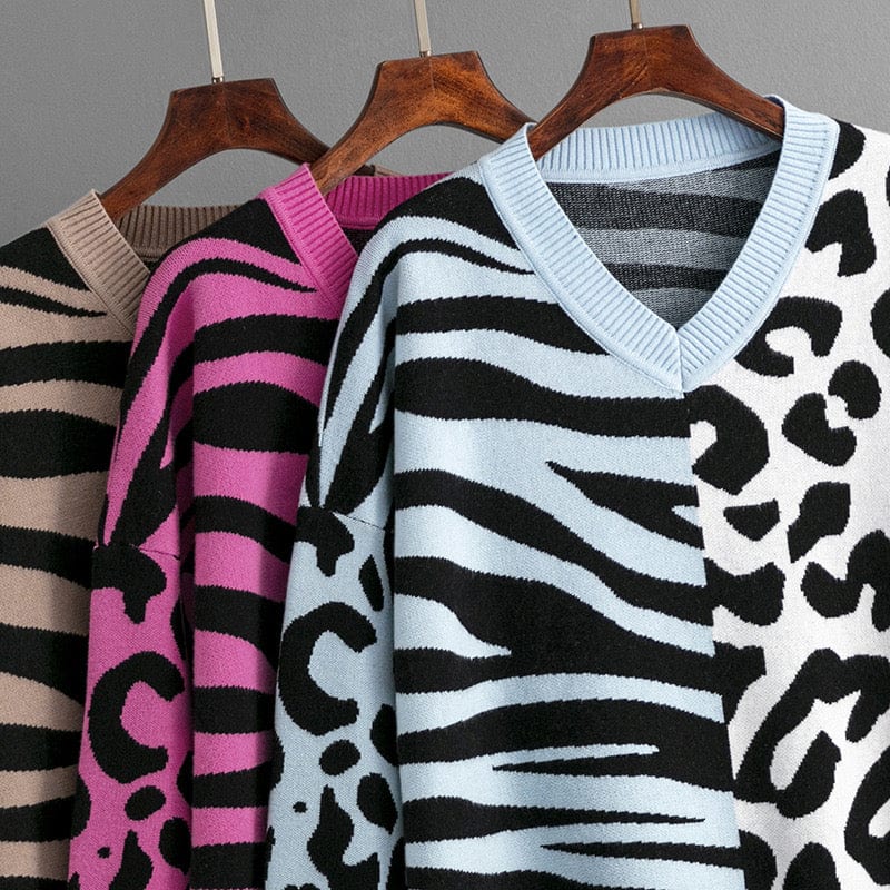 Pull à imprimé zèbre et léopard - un style audacieux et moderne - MAX FOR ME MAX for ME