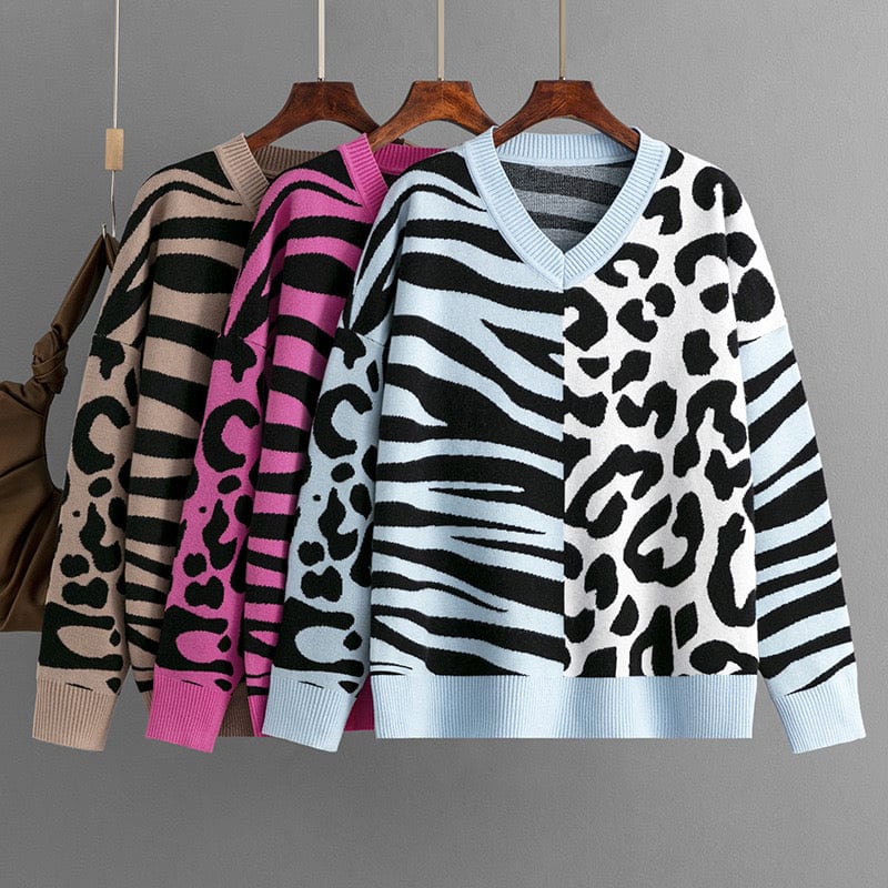 Pull à imprimé zèbre et léopard - un style audacieux et moderne - MAX FOR ME MAX for ME