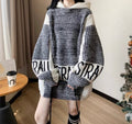 Pull capuche grosse maille coupe oversize tendance automne MAX FOR ME