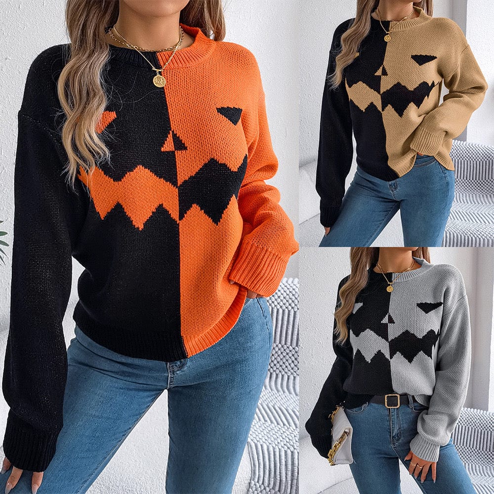 Pull femme maille fantaisie ultra-tendance motifs créatifs - Collection exclusive Max for Me automne-hiver MAX for ME