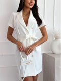 Robe Blazer manches courtes avec ceinture MAX for ME