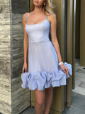 Robe Bustier Courte à Volants – Coupe Mini avec Détail Drapé MAX for ME