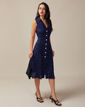Robe Chemise Midi à Pois – Élégance Décontractée et Style Rétro MAX FOR ME