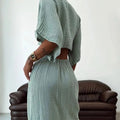 MAX for ME Robe d’été longue dos nu avec nœud frontal et découpes latérales