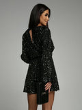 Robe de Soirée Paillettes Chic Longue Noir MAX FOR ME