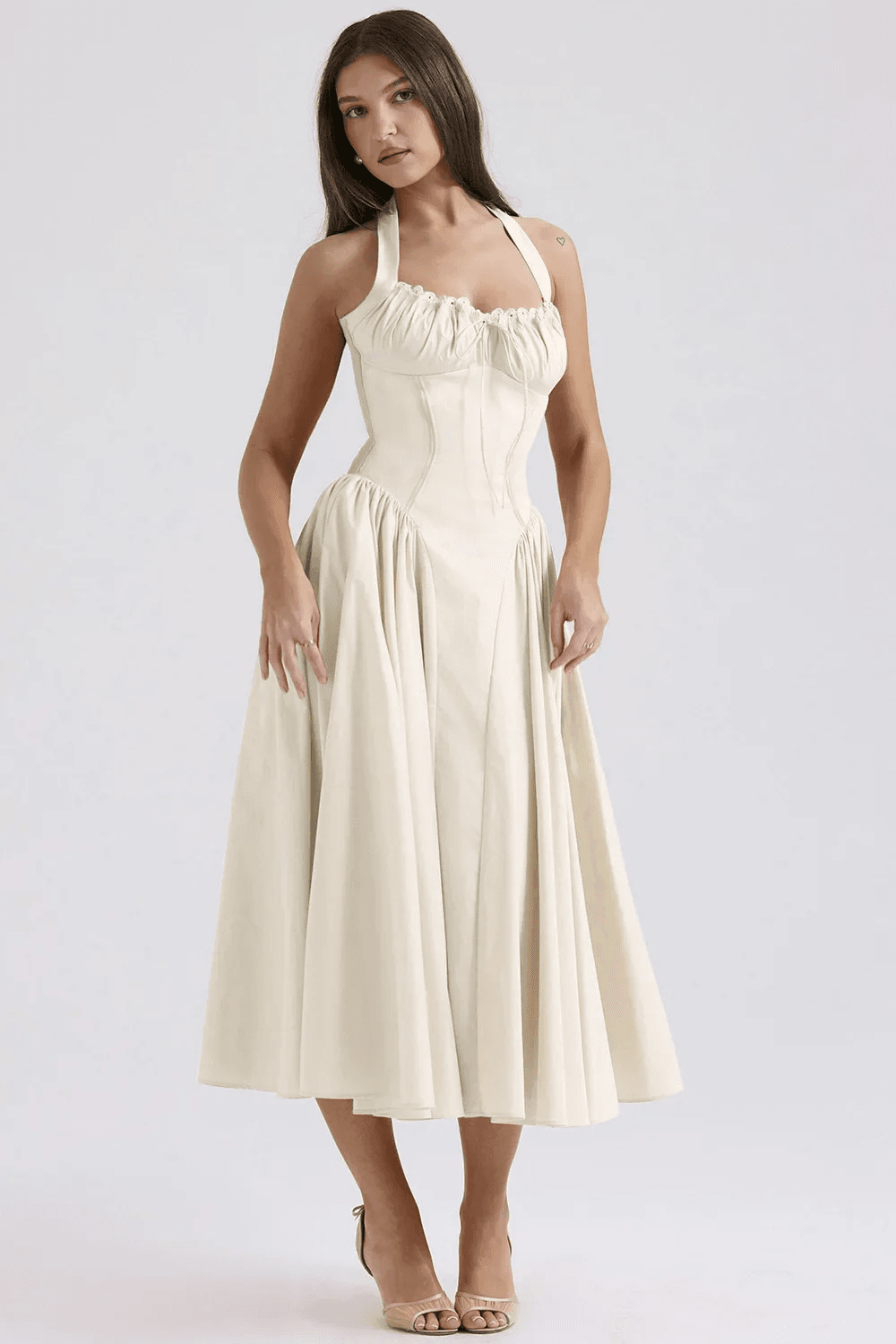 Robe Femme A-line Imprimé Floral Beige / S MAX FOR ME