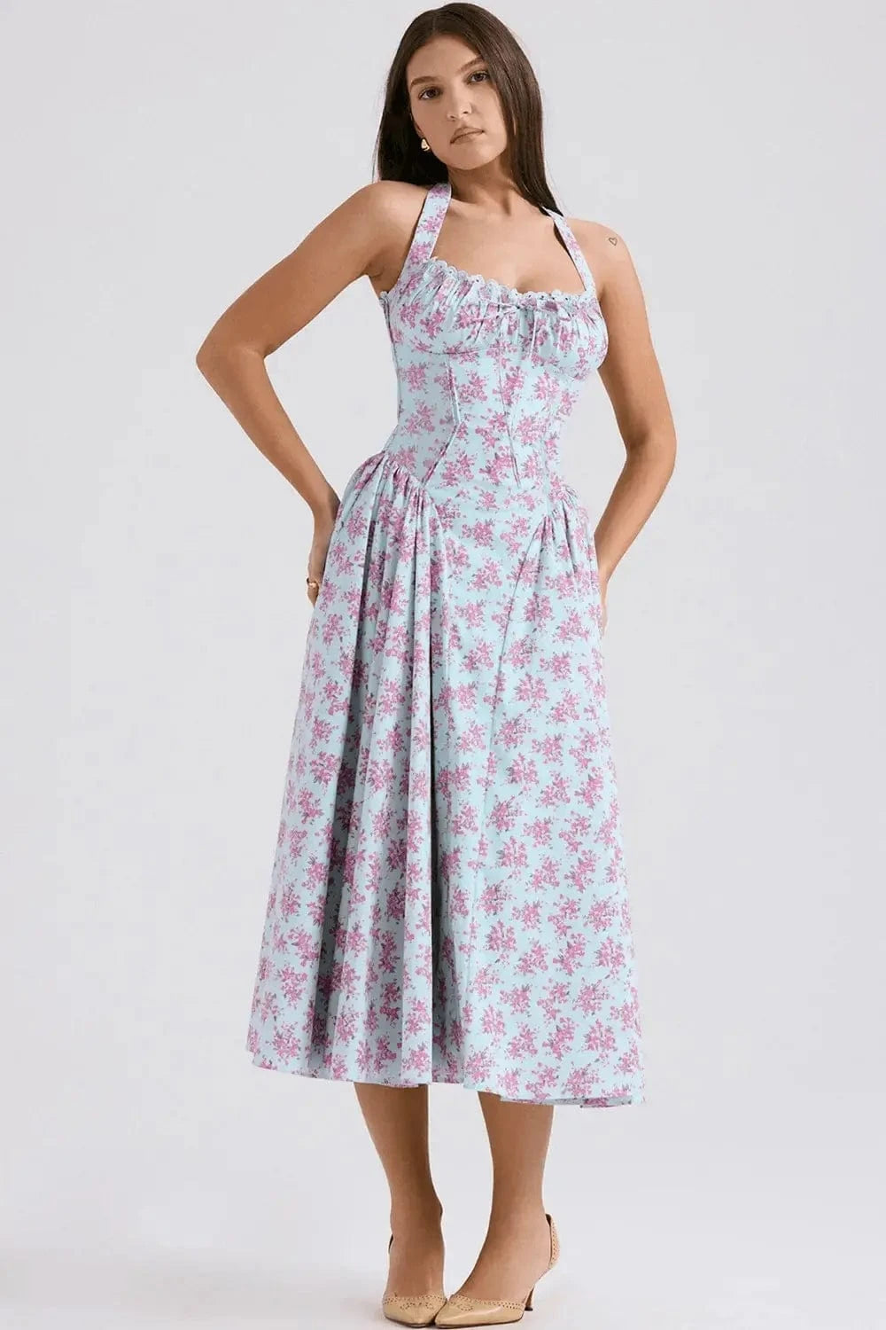Robe Femme A-line Imprimé Floral 