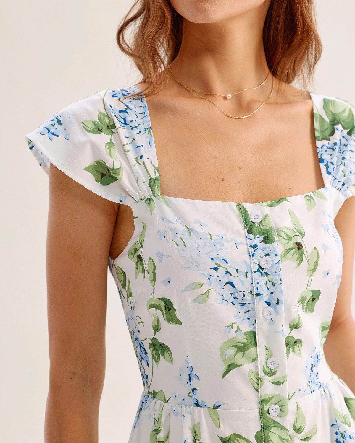 Robe Femme Mini Blanche Imprimé Floral MAX FOR ME