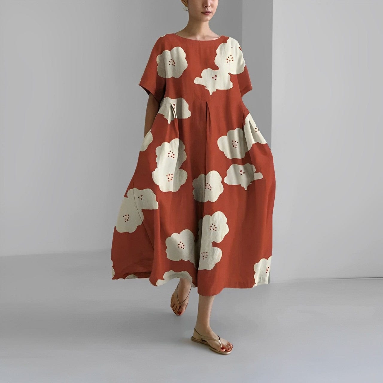 Robe Fleurie Boho Femme Top été – Coupe Évasée MAX FOR ME