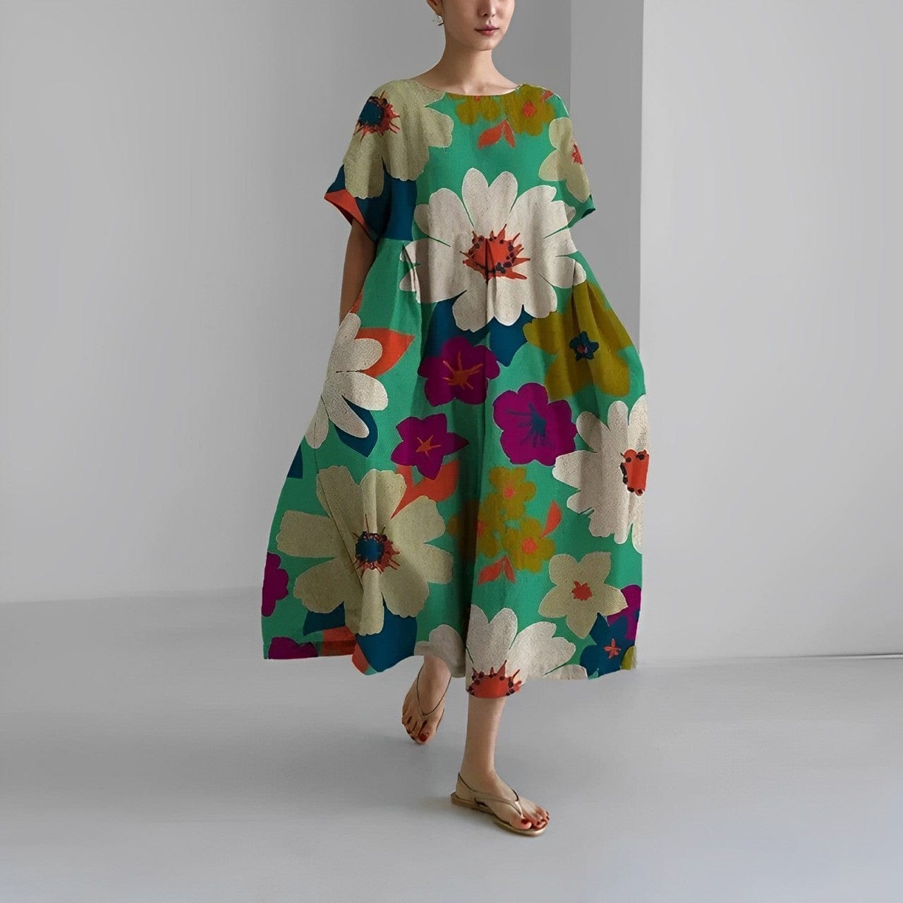 Robe Fleurie Boho Femme Top été – Coupe Évasée MAX FOR ME