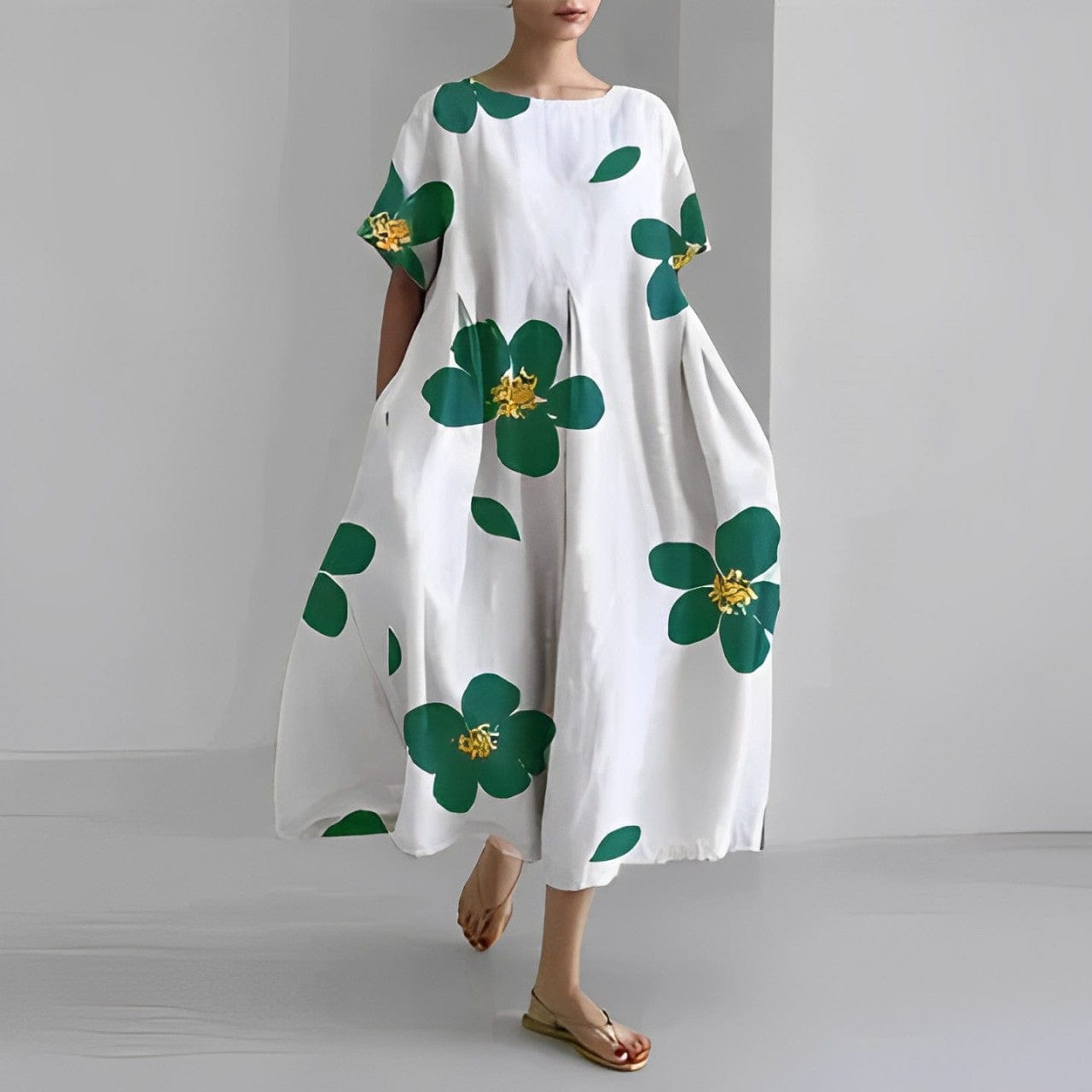 Robe Fleurie Boho Femme Top été – Coupe Évasée MAX FOR ME