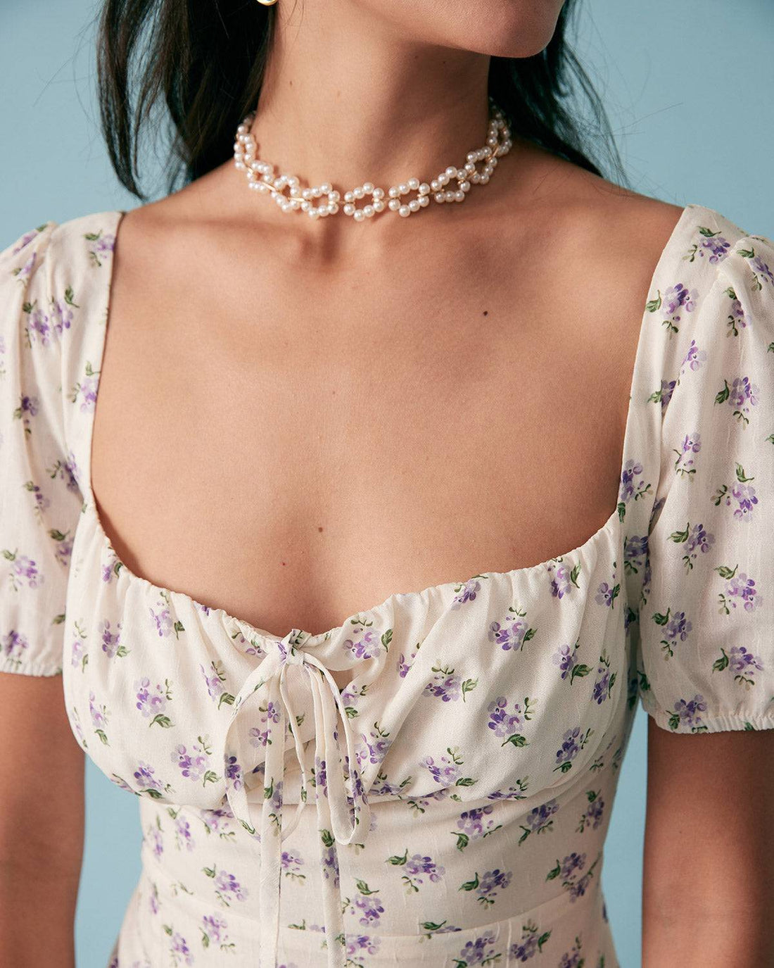 Robe Fleurie Midi avec Fente – Fraîcheur Romantique et Coupe Flat Hourglass MAX FOR ME