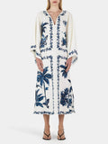 Robe hawaienne vintage à paillettes oversize - style tropical scintillant Bleu clair / S MAX FOR ME
