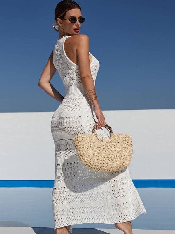 Robe longue ajourée sans sanches – Élégance d’Été et détails subtils MAX FOR ME
