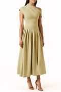 Robe Longue Asymétrique en Jersey – Élégance Structurée et Confort Moderne MAX FOR ME