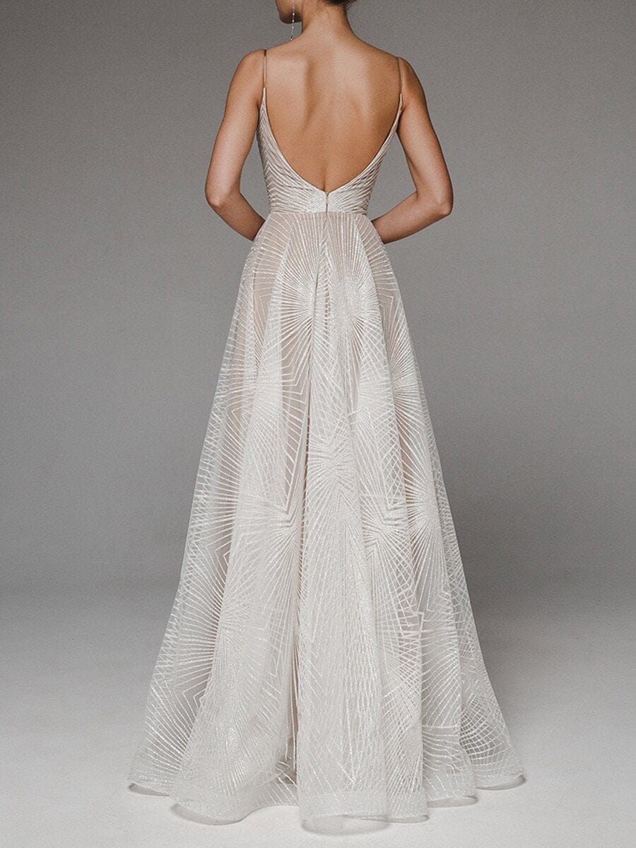 Robe Longue brodée blanche – Encolure dos en V et silhouette fluide d’été MAX FOR ME